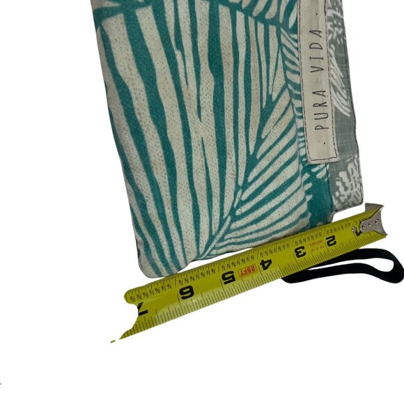 Pura Vida Womens Tropical Leaf Floral Pattern Clutch Wristlet Zipper Snap Closur - Picture 5 of 9